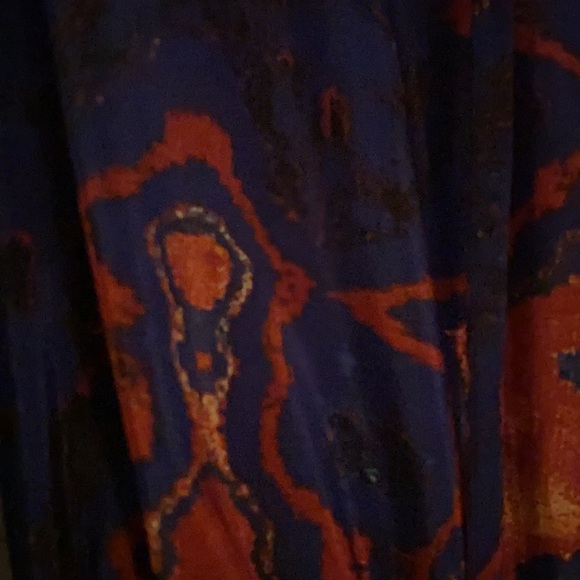 Medium navy blue printed long sleeve dress - Picture 2 of 3